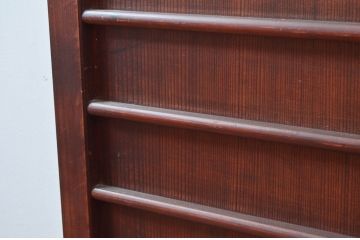 アンティーク建具　落ち着きのある色合いが魅力の舞良戸扉1枚(ドア、まいらど、板戸)(R-081060)