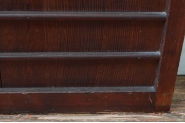 アンティーク建具　落ち着きのある色合いが魅力の舞良戸扉1枚(ドア、まいらど、板戸)(R-081060)