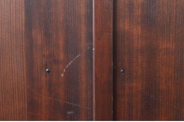 アンティーク建具　落ち着きのある色合いが魅力の舞良戸扉1枚(ドア、まいらど、板戸)(R-081060)