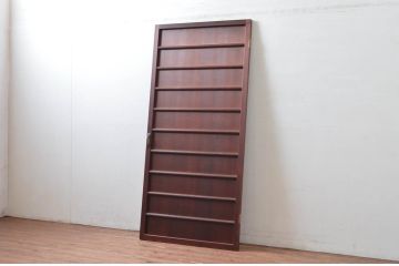 アンティーク建具　落ち着きのある色合いが魅力の舞良戸扉1枚(ドア、まいらど、板戸)(R-081061)