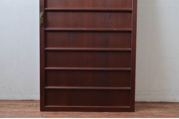 アンティーク建具　落ち着きのある色合いが魅力の舞良戸扉1枚(ドア、まいらど、板戸)(R-081061)