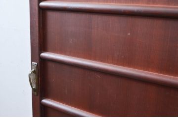 アンティーク建具　落ち着きのある色合いが魅力の舞良戸扉1枚(ドア、まいらど、板戸)(R-081061)