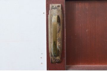 アンティーク建具　落ち着きのある色合いが魅力の舞良戸扉1枚(ドア、まいらど、板戸)(R-081061)