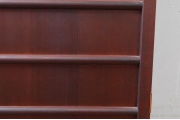 アンティーク建具　落ち着きのある色合いが魅力の舞良戸扉1枚(ドア、まいらど、板戸)(R-081061)