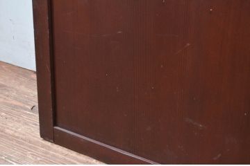 アンティーク建具　落ち着きのある色合いが魅力の舞良戸扉1枚(ドア、まいらど、板戸)(R-081061)