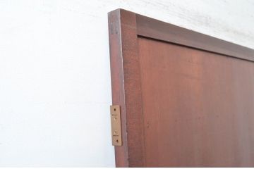 アンティーク建具　落ち着きのある色合いが魅力の舞良戸扉1枚(ドア、まいらど、板戸)(R-081061)