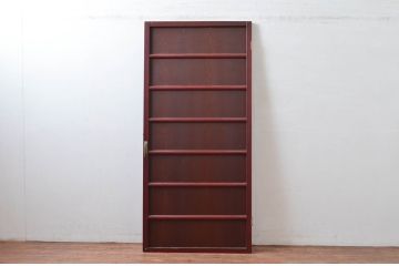 アンティーク建具　上質な和の空間を演出する舞良戸扉1枚(ドア、まいらど、板戸)(R-081062)