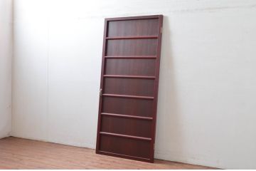 アンティーク建具　上質な和の空間を演出する舞良戸扉1枚(ドア、まいらど、板戸)(R-081063)