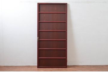 アンティーク建具　上質な和の空間を演出する舞良戸扉1枚(ドア、まいらど、板戸)(R-081063)