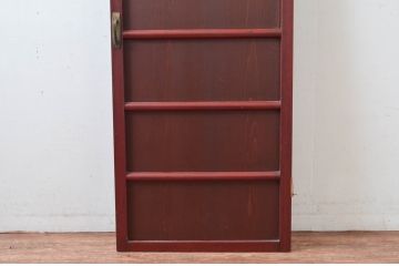 アンティーク建具　和モダンな空間づくりにおすすめな舞良戸扉1枚(ドア、まいらど、板戸)(R-081064)
