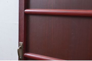アンティーク建具　和モダンな空間づくりにおすすめな舞良戸扉1枚(ドア、まいらど、板戸)(R-081064)