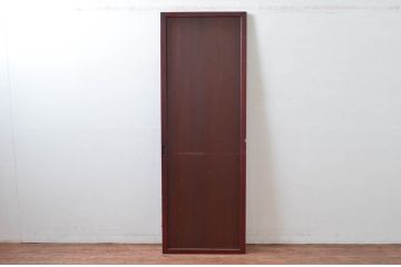 アンティーク建具　和モダンな空間づくりにおすすめな舞良戸扉1枚(ドア、まいらど、板戸)(R-081064)