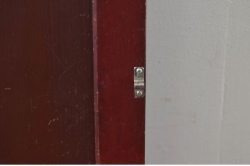 アンティーク建具　和モダンな空間づくりにおすすめな舞良戸扉1枚(ドア、まいらど、板戸)(R-081064)