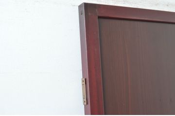 アンティーク建具　和モダンな空間づくりにおすすめな舞良戸扉1枚(ドア、まいらど、板戸)(R-081064)