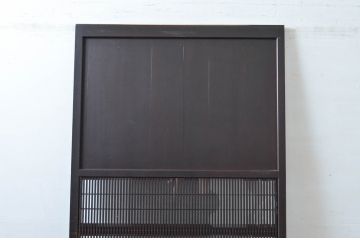 アンティーク建具　アクリル板入り　和モダンテイストのお部屋に取り入れたい格子帯戸1枚(引き戸、格子戸、板戸)(R-081066)
