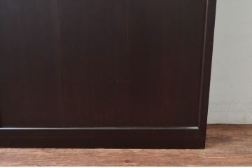 アンティーク建具　アクリル板入り　和モダンテイストのお部屋に取り入れたい格子帯戸1枚(引き戸、格子戸、板戸)(R-081066)