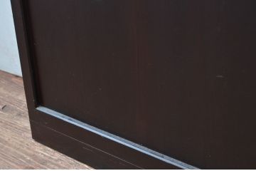 アンティーク建具　アクリル板入り　和モダンテイストのお部屋に取り入れたい格子帯戸1枚(引き戸、格子戸、板戸)(R-081066)