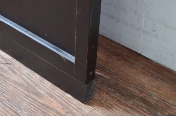 アンティーク建具　アクリル板入り　和モダンテイストのお部屋に取り入れたい格子帯戸1枚(引き戸、格子戸、板戸)(R-081066)