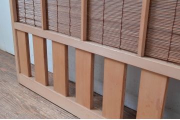アンティーク建具　無双腰板が涼しげな和の空間を演出する夏戸2枚(簾戸、簀戸、葭戸、夏障子、葦戸、引き戸)(R-081069)