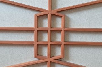 アンティーク建具　高級特注品!!　上品で凝ったデザインが魅力的な組子入り雪見障子戸4枚セット(猫間障子戸、擦り上げ障子戸、擦上障子戸、引き戸、ガラス戸)(R-081071)