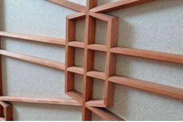 アンティーク建具　高級特注品!!　上品で凝ったデザインが魅力的な組子入り雪見障子戸4枚セット(猫間障子戸、擦り上げ障子戸、擦上障子戸、引き戸、ガラス戸)(R-081071)