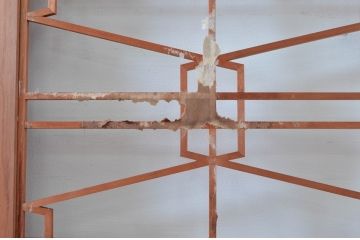 アンティーク建具　高級特注品!!　上品で凝ったデザインが魅力的な組子入り雪見障子戸4枚セット(猫間障子戸、擦り上げ障子戸、擦上障子戸、引き戸、ガラス戸)(R-081072)
