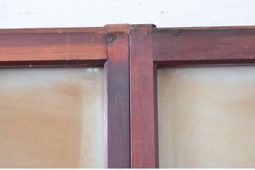 アンティーク建具　大正ロマンな雰囲気漂うガラス戸2枚セット(引き戸、建具)(R-081074)