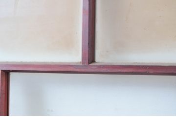 アンティーク建具　大正ロマンな雰囲気漂うガラス戸2枚セット(引き戸、建具)(R-081074)