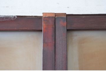 アンティーク建具　大正ロマンな雰囲気漂うガラス戸2枚セット(引き戸、建具)(R-081074)