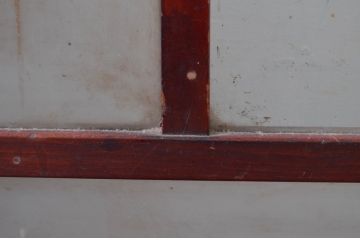 アンティーク建具　大正ロマンな雰囲気漂うガラス戸2枚セット(引き戸、建具)(R-081074)