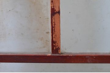 アンティーク建具　大正ロマンな雰囲気漂うガラス戸2枚セット(引き戸、建具)(R-081074)