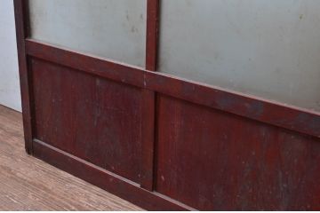 アンティーク建具　大正ロマンな雰囲気漂うガラス戸2枚セット(引き戸、建具)(R-081074)