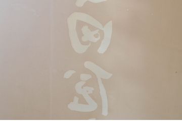アンティーク建具　ペイント仕上げ限定　古い商店の大判ガラス戸2枚セット(引き戸、建具)(R-081075)