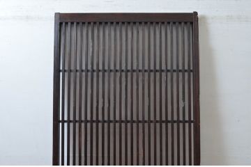 アンティーク建具　粋な風情感じる荒格子戸1枚(格子戸、引き戸、建具)(R-081076)