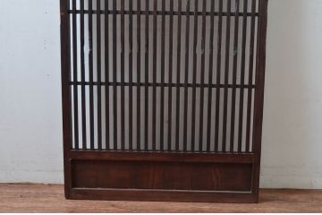 アンティーク建具　粋な風情感じる荒格子戸1枚(格子戸、引き戸、建具)(R-081076)