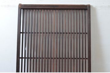 アンティーク建具　粋な風情感じる荒格子戸1枚(格子戸、引き戸、建具)(R-081076)