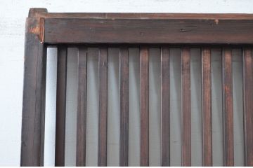 アンティーク建具　粋な風情感じる荒格子戸1枚(格子戸、引き戸、建具)(R-081076)