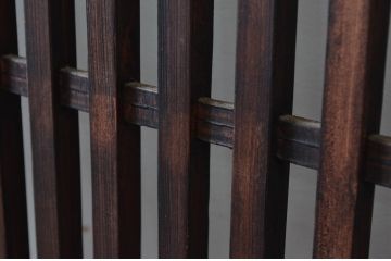 アンティーク建具　粋な風情感じる荒格子戸1枚(格子戸、引き戸、建具)(R-081076)