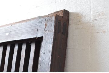 アンティーク建具　粋な風情感じる荒格子戸1枚(格子戸、引き戸、建具)(R-081076)