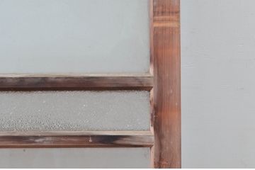 アンティーク建具　ノスタルジックな雰囲気を纏ったガラス窓2枚セット(引き戸、ガラス戸)(R-081080)