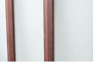 アンティーク建具　上手物!!　腰板欅(ケヤキ)材　素朴な木味が魅力的な作りの良い玄関戸2枚セット(引き戸、ガラス戸)(R-081081)