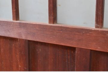 アンティーク建具　使い込まれた風合いが味わい深いガラス戸2枚セット(引き戸、建具)(R-081082)