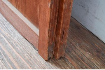 アンティーク建具　使い込まれた風合いが味わい深いガラス戸2枚セット(引き戸、建具)(R-081082)