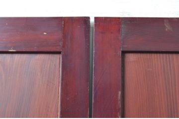 アンティーク建具　杉材　一枚板　味わい深い色合いと木目が魅力的な板戸4枚セット(引き戸、建具)(R-081084)