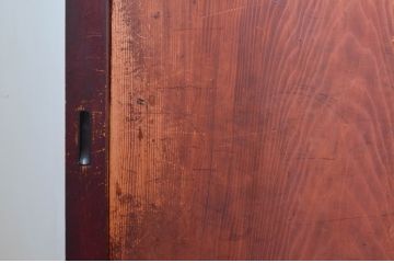 アンティーク建具　杉材　一枚板　味わい深い色合いと木目が魅力的な板戸4枚セット(引き戸、建具)(R-081084)