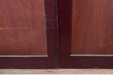 アンティーク建具　杉材　一枚板　味わい深い色合いと木目が魅力的な板戸4枚セット(引き戸、建具)(R-081084)