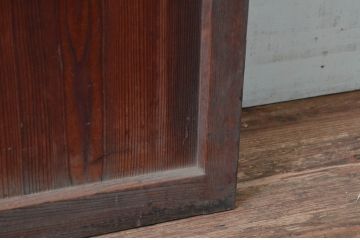 アンティーク建具　レトロな佇まいが魅力的なガラス扉1枚(ドア、木製扉)(R-081085)