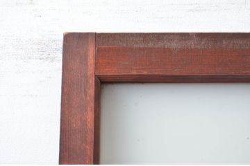 アンティーク建具　レトロな佇まいが魅力的なガラス扉1枚(ドア、木製扉)(R-081086)
