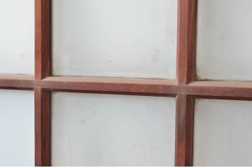 アンティーク建具　レトロな佇まいが魅力的なガラス扉1枚(ドア、木製扉)(R-081086)