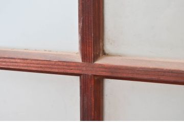 アンティーク建具　レトロな佇まいが魅力的なガラス扉1枚(ドア、木製扉)(R-081086)
